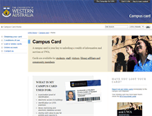 Tablet Screenshot of campuscard.uwa.edu.au