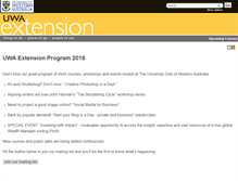 Tablet Screenshot of extension.uwa.edu.au