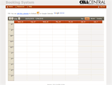 Tablet Screenshot of bookings.cellcentral.uwa.edu.au