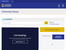 Tablet Screenshot of library.uwa.edu.au