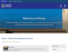 Tablet Screenshot of pheme.uwa.edu.au