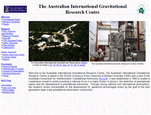 Tablet Screenshot of gravity.physics.uwa.edu.au