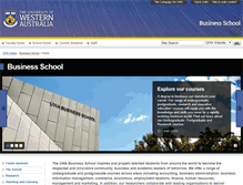 Tablet Screenshot of business.uwa.edu.au