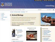 Tablet Screenshot of animals.uwa.edu.au