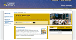 Desktop Screenshot of hr.uwa.edu.au