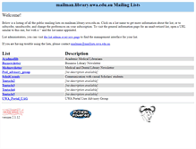 Tablet Screenshot of mailman.library.uwa.edu.au