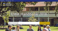 Desktop Screenshot of handbooks.uwa.edu.au